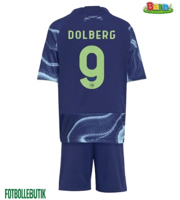 Ajax Kasper Dolberg #9 Bortaställ Barn 2025-26 Kortärmad (+ Korta byxor)